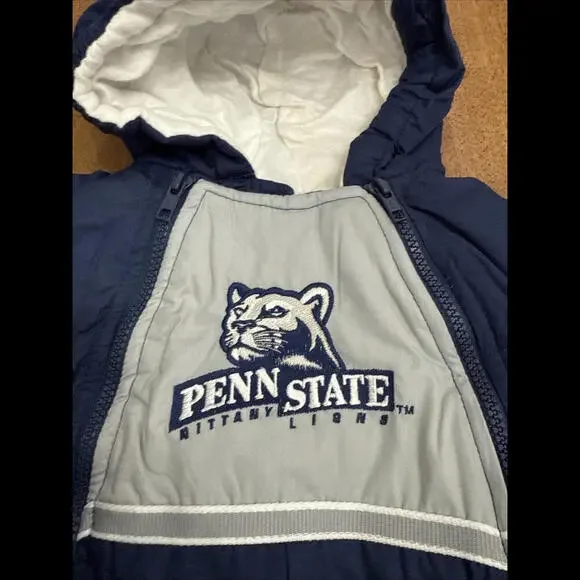 Penn state Nittany Lions Kids Toddler 24 Months 2T Lined Snowsuit Buntin…
